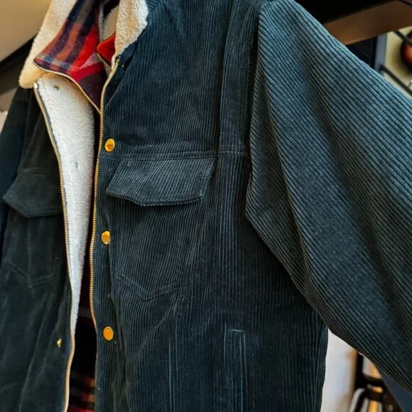 Kith Green Corduroy Sherpa-Lined Jacket